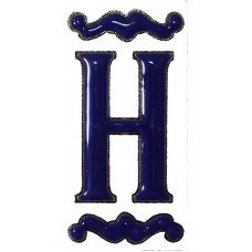 Litera H model albastru